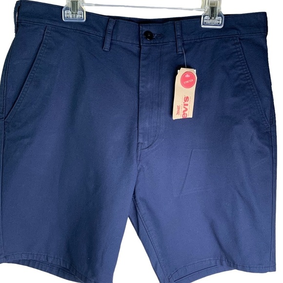 Men’s Levi’s Navy Straight Chino Shorts Four Pockets Size 36 New with Tags - Picture 1 of 5